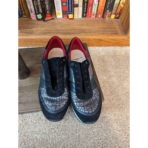 liebeskind Berlin sneakers red silver and black sz 9 euc